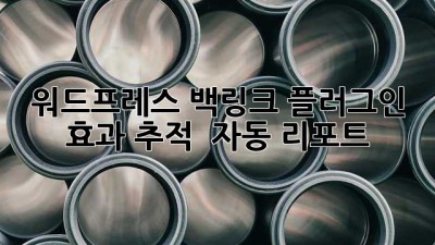 워드프레스 백링크 플러그인, 효과 추적 & 자동 리포트 🚀